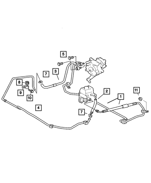 Power Steering Hoses for 2006 Chrysler Crossfire #1