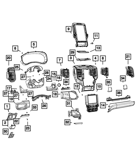 Instrument Panel for 2025 Ram 2500 #0