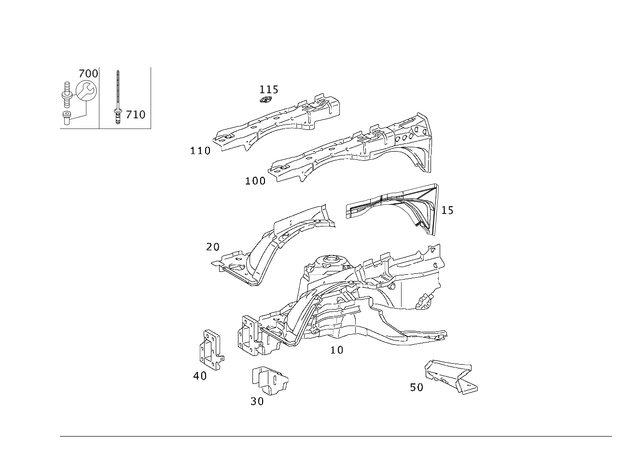 2306204061 - Cowl, Front Panel: Wheel Well for Mercedes-Benz: SL500, SL55 AMG, SL550, SL600, SL63 AMG, SL65 AMG Image image