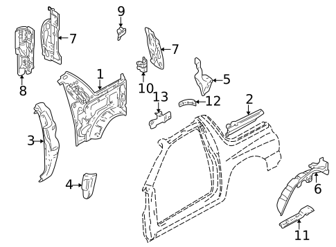 Inner Structure for 2001 Chevrolet Tracker #0