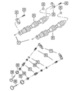 53021974AA - 3.7L Gas; Engine: Valve Guide Seal, Right Cylinder Head for Mopar Image