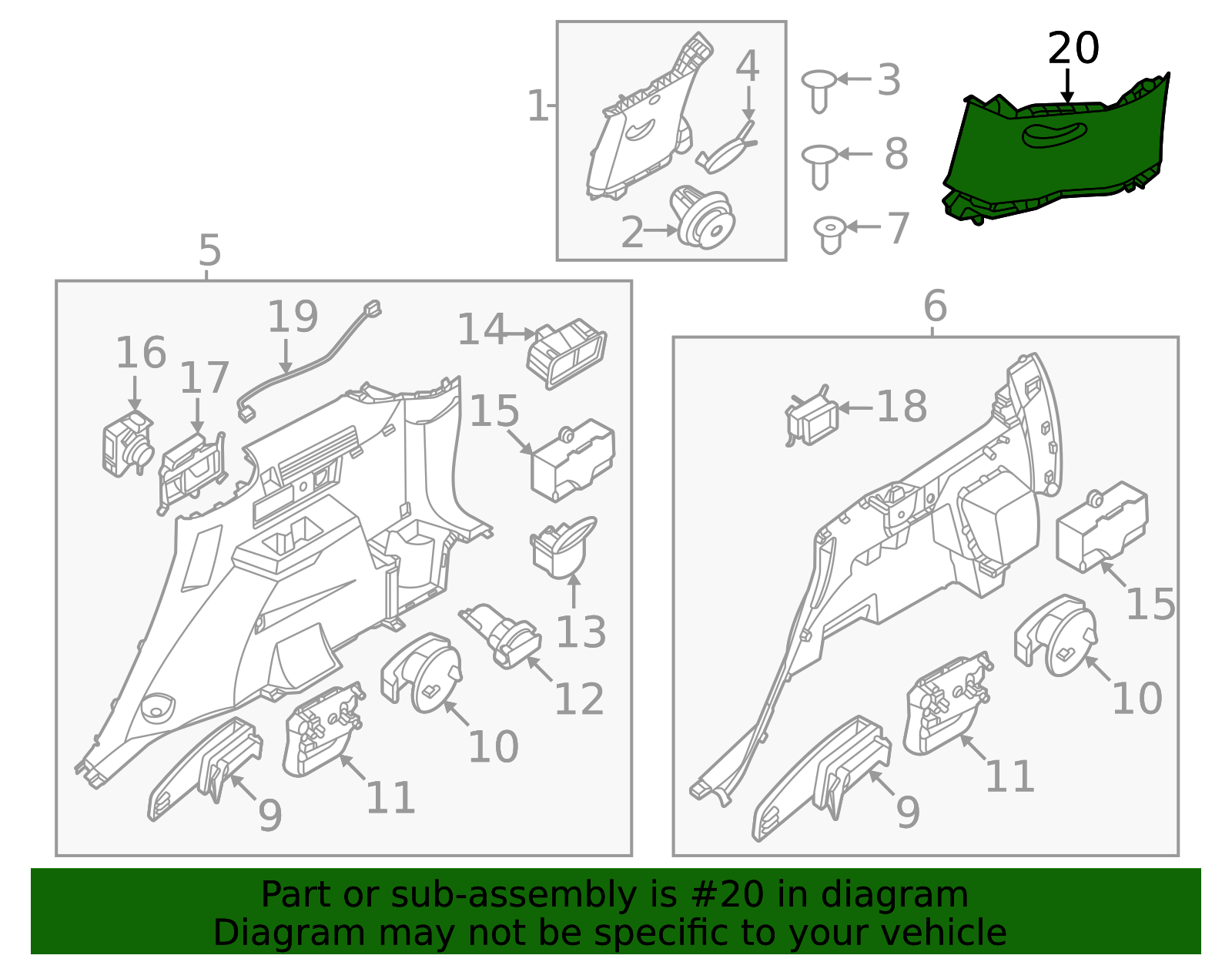 2024-2025 Hyundai Santa Fe Rear Pillar Trim 85865-R6000-NNB | MotorMotor