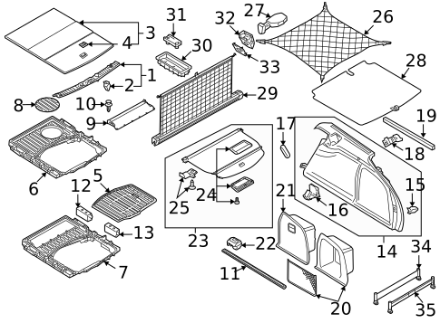 Interior Trim - Rear Body for 2009 Audi A6 Quattro #0