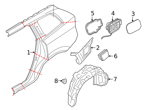 Quarter Panel & Components for 2019 Volvo XC90 #0