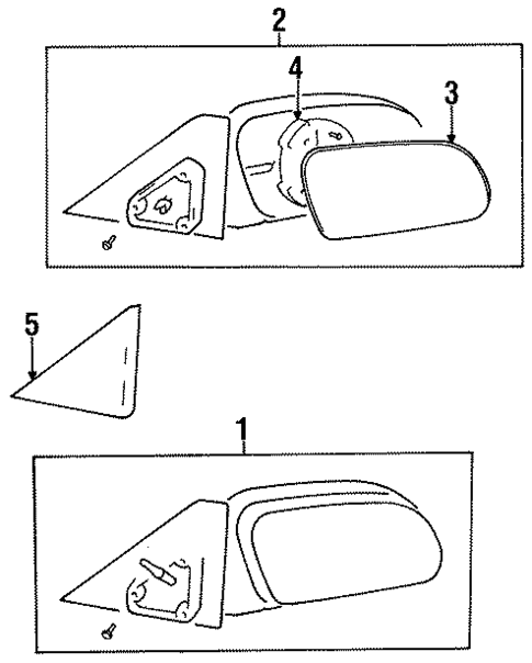 Outside Mirrors for 1998 Hyundai Accent #0