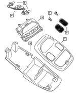5073070AA - Instrument Panel and Radios and Consoles: Reading Lamp Lens, Right for Dodge: Ram 1500, Ram 2500, Ram 3500 Image