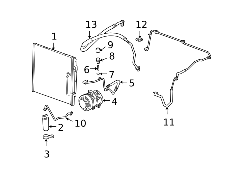 Condenser, Compressor & Lines for 2005 Chevrolet Colorado #0