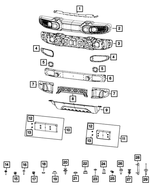 Front Bumper and Fascia for 2023 Jeep Wrangler #0
