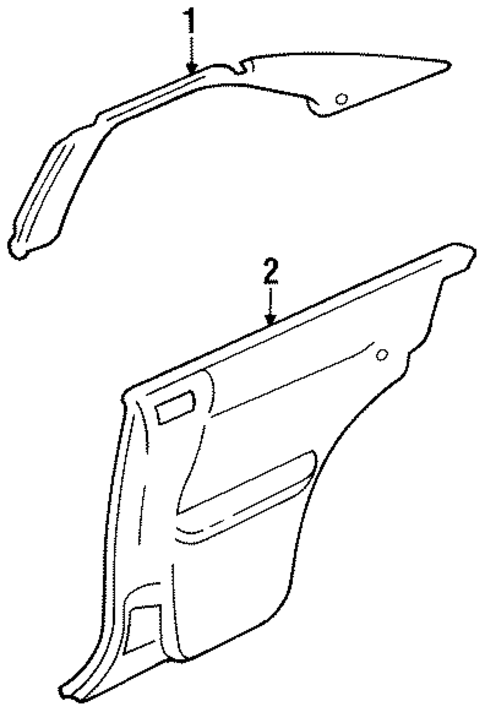 Interior Trim - Quarter Panels for 1992 INFINITI M30 #0
