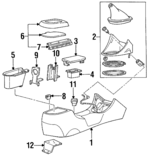 F4ZZ63045A36C - Body: Console Panel for Ford: Mustang Image