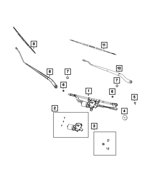 Wiper and Washer System for 2020 Dodge Grand Caravan #1
