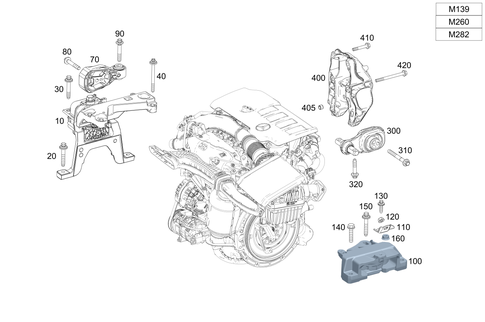 Engine Suspension for 2025 Mercedes-Benz CLA250 #0