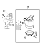 68709379AA - Fuel and Accelerator Pedal: Fuel/water Separator Bracket for Mopar Image