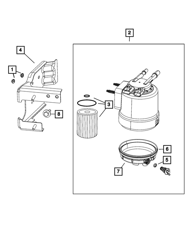 68709379AA - : Fuel/Water Separator Bracket for Mopar Image