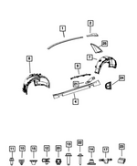 7LR83DX8AE - : Rail Rear Cover, Left for Dodge: Charger Daytona Image