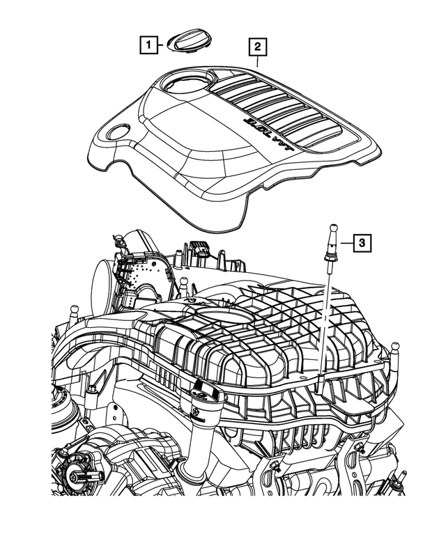 68149244AA - : Engine Cover Cap for Mopar Image