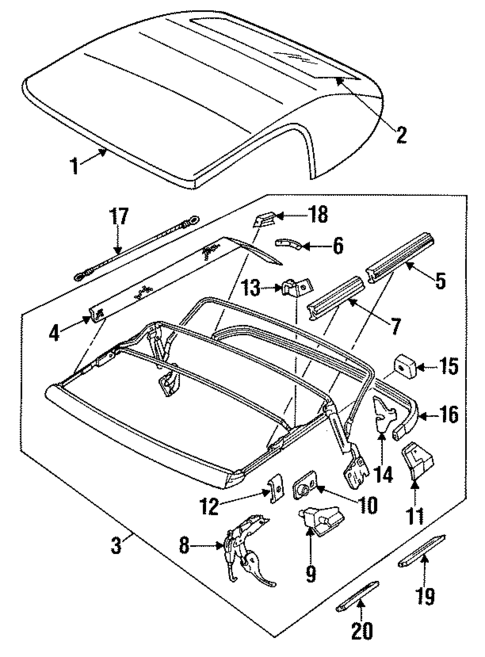 Frame & Components for 1994 Mercury Capri #0