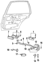 8147128500 - : 1994-1995 Hyundai Elantra - Lock Rod for Hyundai: Elantra Image
