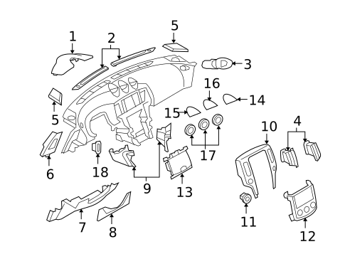 Instrument Panel Components for 2015 Nissan 370Z #0