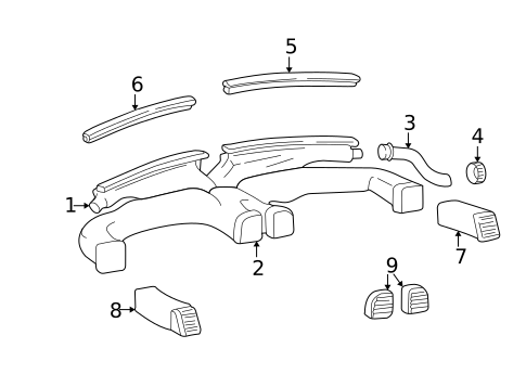 Ducts for 2005 Kia Optima #0