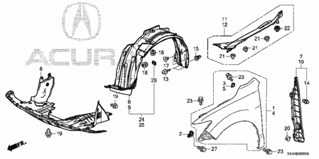 Front Fenders for 2013 Acura RDX #0