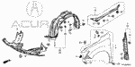90331679003 - Accessory Components: NUT, SPRING (5MM) for Acura: ILX, RDX Image