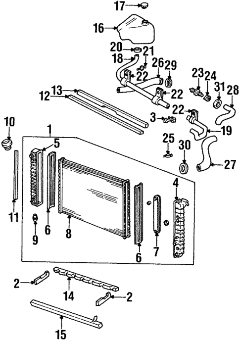 Radiator & Components for 1999 Buick Riviera #0