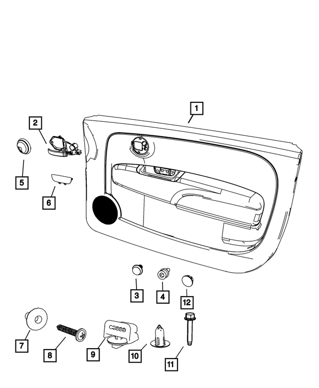 1WM131XXAF - : Front Door Panel, Left for Mopar Image