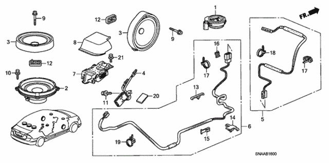 Antenna - Speaker (1) for 2009 Honda Civic #0