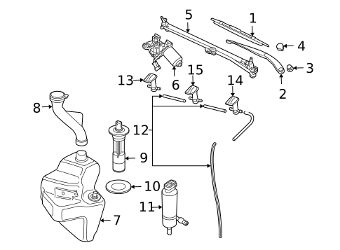 Wiper & Washer Components for 2010 Saab 9-3X #0