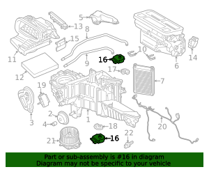 Genuine OEM Ford Part - HVAC Blend Door Actuator FL3Z-19E616-G