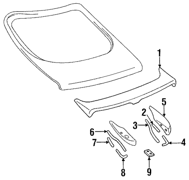 7608820910 - : Spoiler End Cap for Toyota Image