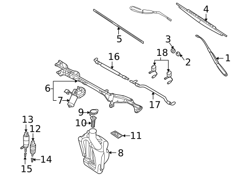 Wiper Components for 2001 BMW Z8 #0