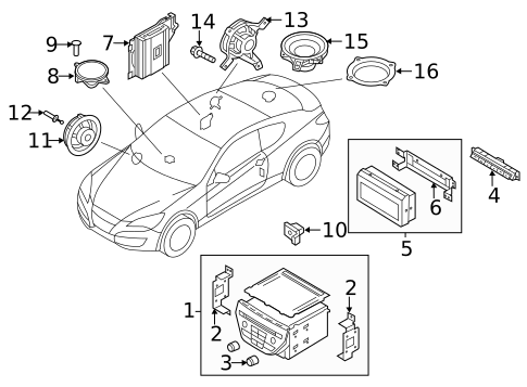 Sound System for 2015 Hyundai Genesis Coupe #0