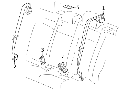Rear Seat Belts for 2019 Chevrolet Cruze #1
