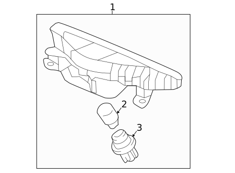 High Mounted Stop Lamp for 2018 Honda Civic #1