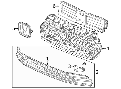 Grille for 2024 Honda Accord #0