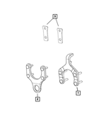 52126153AA - Frame, Bumper and Fascia: Front Tow Hook Reinforcement for Jeep: Wrangler, Wrangler JK Image