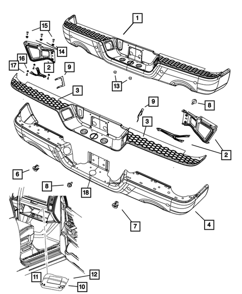 Rear Bumper and Fascia for 2012 Ram 3500 #0