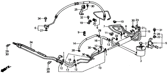 P.S. Hoses - Pipes for 1988 Honda Civic #0