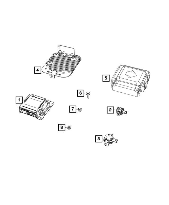 « 68346721AC – Electrical : Commande De Coussin Anti-chocs Module pour Mopar Image »