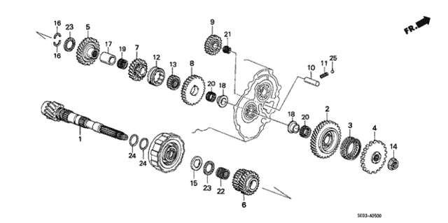 AT Countershaft for 1986 Honda Accord #0