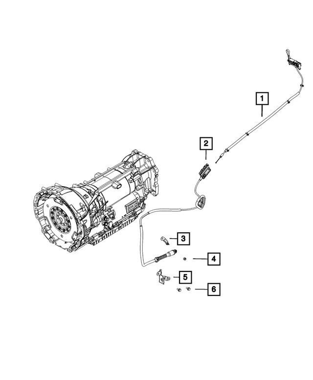 68106125AC - 8HP70; 8-Speed; Automatic Transmission: Brake Interlock Cable for Mopar Image