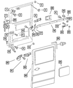 5124110AA - : Side Door Lock Striker Tapping Plate, Left for Mopar Image