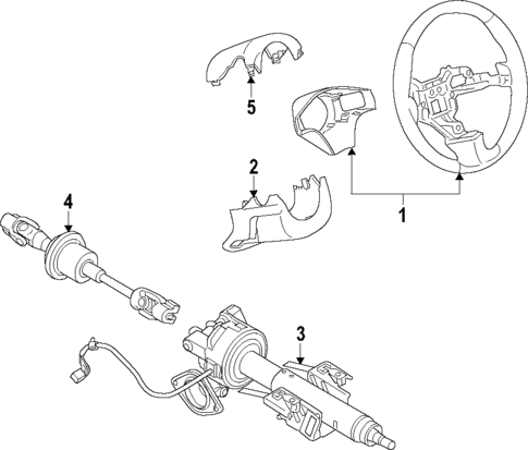 Steering Column for 2016 Buick Envision #0