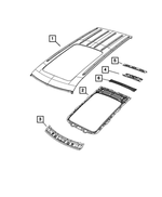 68458689AA - Body Sheet Metal Except Doors: Roof Bow for Jeep: Grand Cherokee L Image