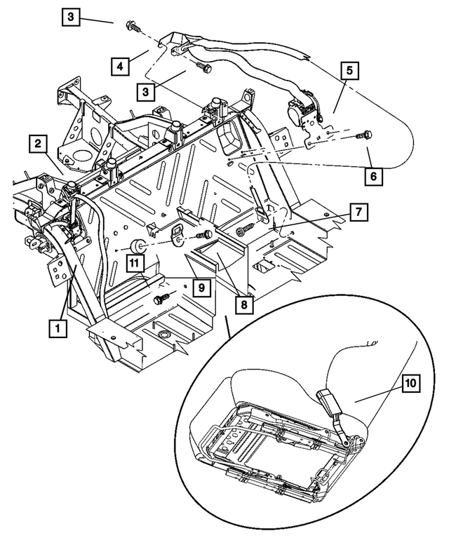 UB651X9AE - : Front Seat Belt, Left for Mopar Image
