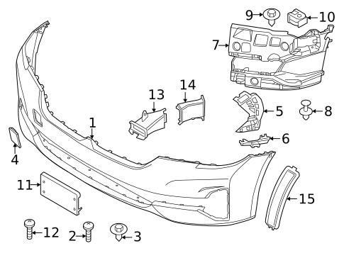 Bumper & Components - Front for 2022 BMW 530e #2