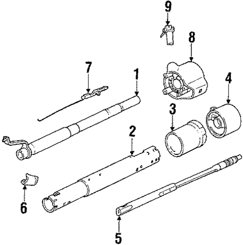 Steering Column Components for 1984 Cadillac Fleetwood #1