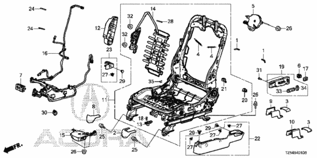 Front Seat Components (L.) (1) for 2014 Acura MDX #0